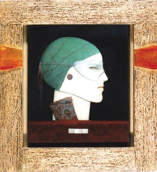 牛島義弘、【孵卵床】、希少な大判額装用画集より、美品、日本人画家 牛島 義弘、「孵卵床」、希少な額装用画集より、新品高級額装付