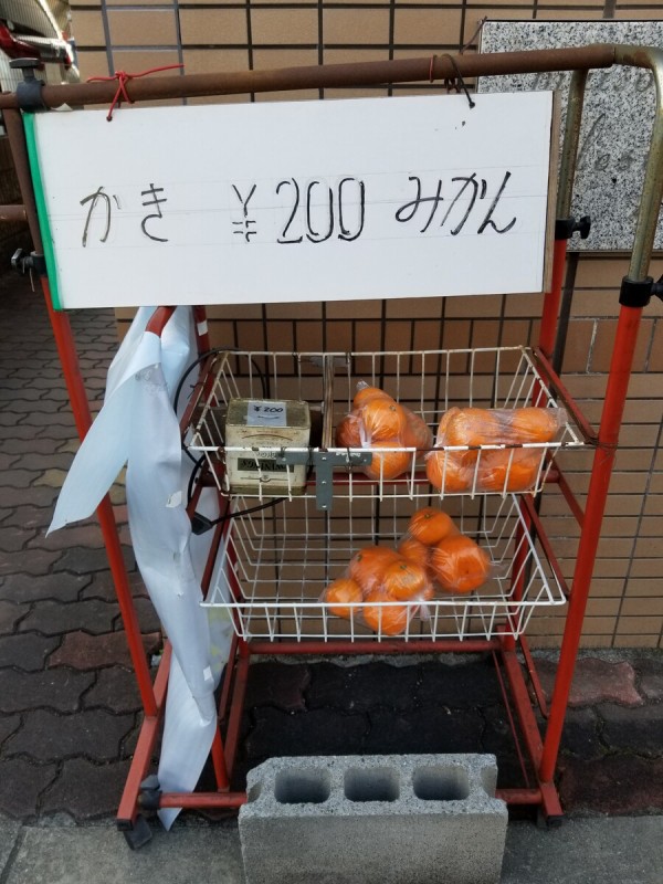 5年以上も続いている無人販売所！お値段の変わらない立派な交野産