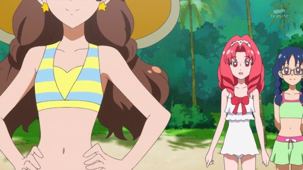Go プリンセスプリキュア第28話 心は一緒 プリキュアを照らす太陽の光 海だ水着だ でもトワさんは何かが不安 かたよるにゅーす