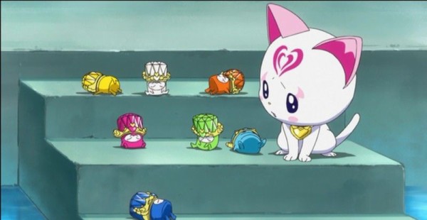 Mx スイートプリキュア 第29話 メイジャーランド名物動くモアイ像なんだニャ かたよるにゅーす