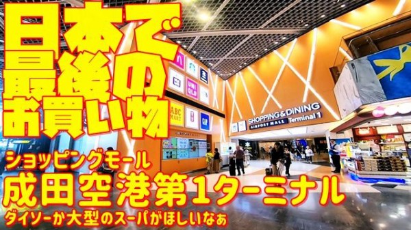 世界の遊び場 成田空港第1ターミナルのショッピングモールで日本最後のお買い物を楽しむｗ 世界の遊び場