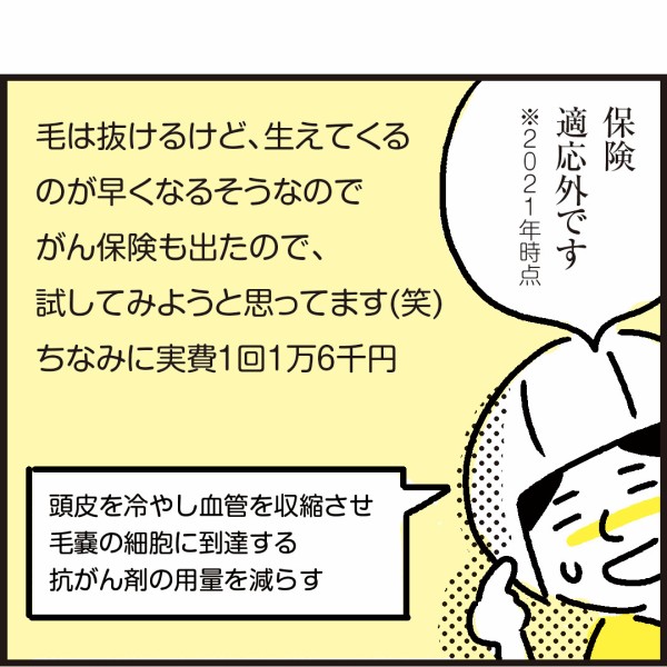 抗がん剤による脱毛を防ぐ新しい治療法方 : 漫画 「新ちびといつまでも」〜育児と 暮らしと 乳がんと〜 Powered by ライブドアブログ