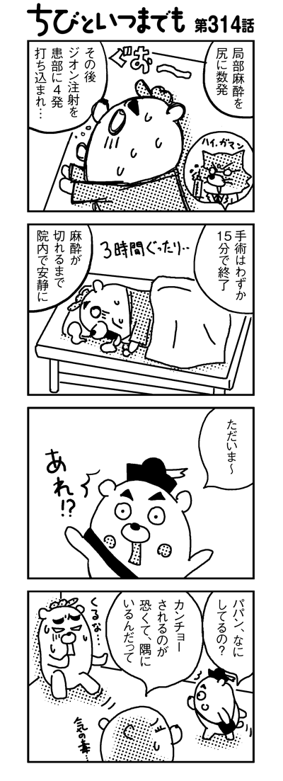 第314話 痔の治療 ジオン注射 漫画 新ちびといつまでも 育児と 暮らしと 乳がんと Powered By ライブドアブログ