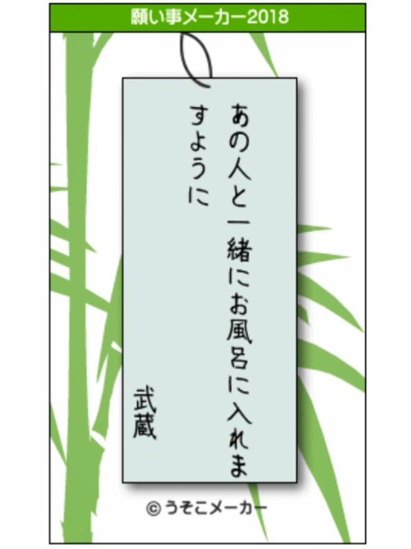 うそこメーカー 七夕 願い事メーカー18やってみた 毛玉きょうだい Powered By ライブドアブログ