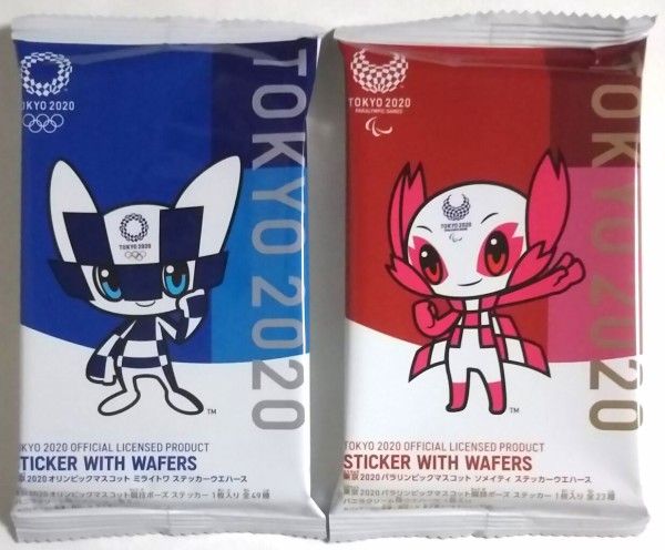 各競技の開催期間も載っています 東京 オリンピックマスコット ミライトワ ステッカーウエハース 東京 パラリンピックマスコット ソメイティ ステッカーウエハース Chaos Hobby Blog