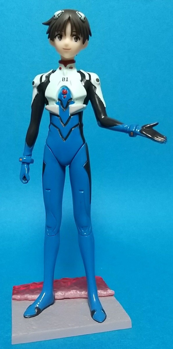 碇シンジ ねんどろいど+るかっぷ+くじC賞+ガシャポートレイツプレミアム(A) プラグスーツの姿の「碇シンジ」がねんどろいどになって登場