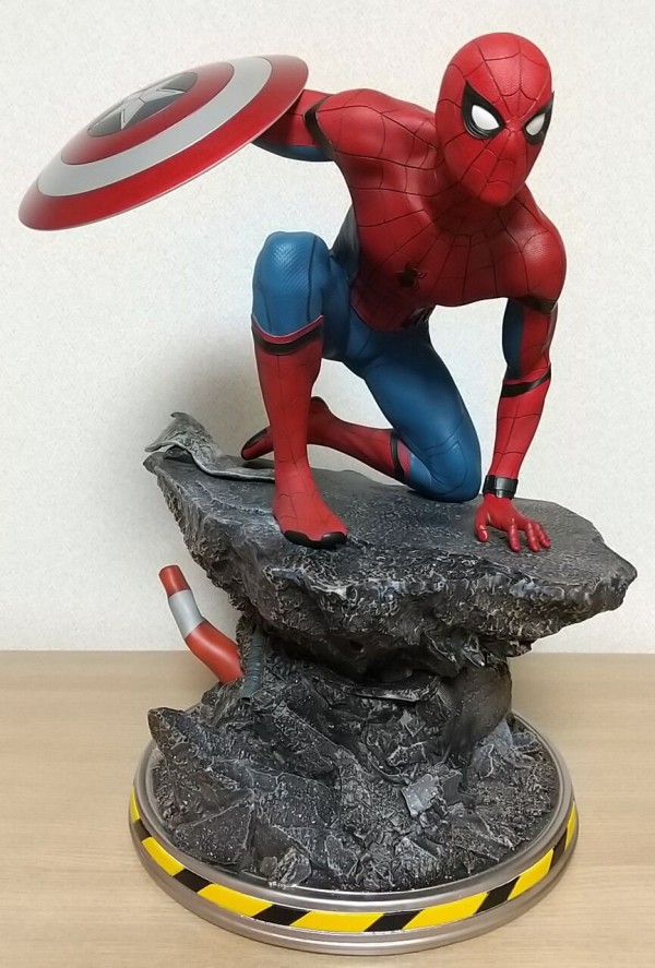 QUEEN STUDIOS ままならなかっ スパイダーマン 1/4スタチュー シビルウォー 新品