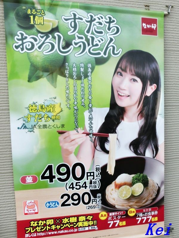 なか卯』(3)「なか卯 古河上辺見店」すだちおろしうどん+牛丼