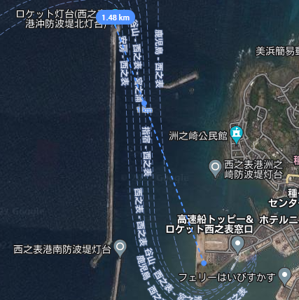 西之表港沖防波堤北灯台 にしのおもてこう (2022/10/28再撮影