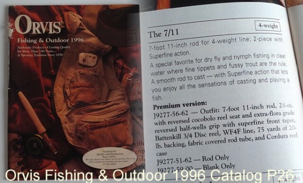 Orvis Seven/Eleven を入手 ＃ ◯◯◯てよかった♪ : Key Taccata's FF