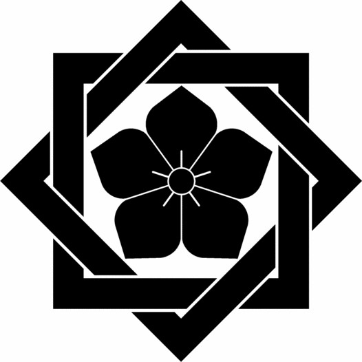 坂本龍馬ファンへ 竜馬の家紋特大画像 木札屋の千社札な家紋ベイベー