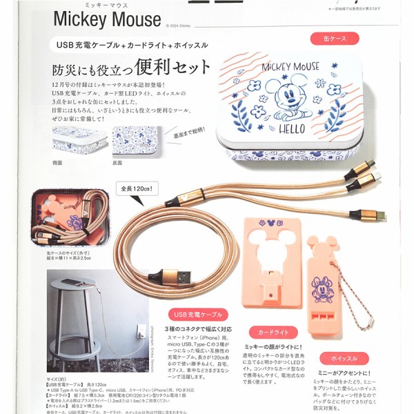 速報】大人のおしゃれ手帖 2024年 12月号 《特別付録》 Mickey