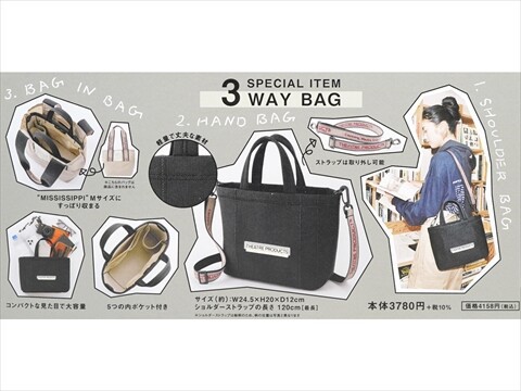 THEATRE PRODUCTS OFFICIAL BOOK 《付録》 3 WAY BAG : ききらら☆雑誌