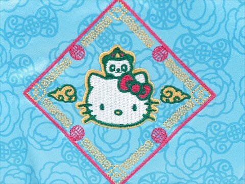 ♡資生堂♡キティーちゃん　Bチェーン・花柄刺繍　がま口　ポーチ♡試供品セット♡ ポーチ 小物入れ HelloKitty 日本製 キティちゃん 和