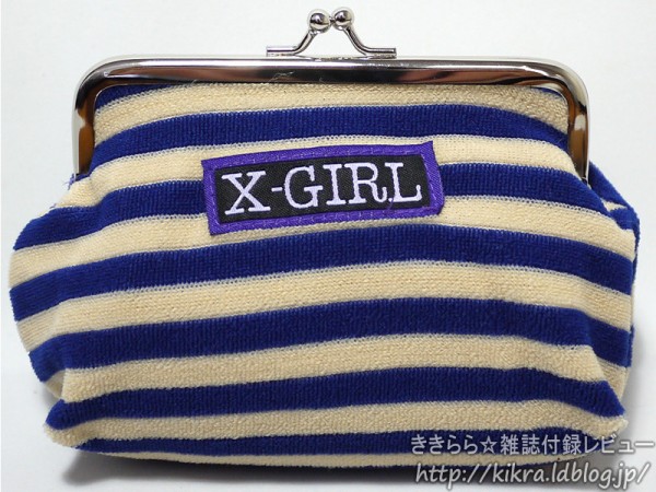 X-girl（エックスガール）パイル地がまぐちポーチ【mini (ミニ) 2011年