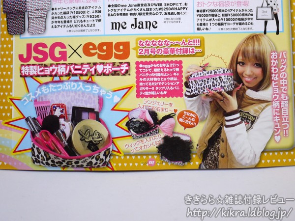egg バニティ JSG（ジェイエスジー）ヒョウ柄バニティポーチ【egg (エッグ