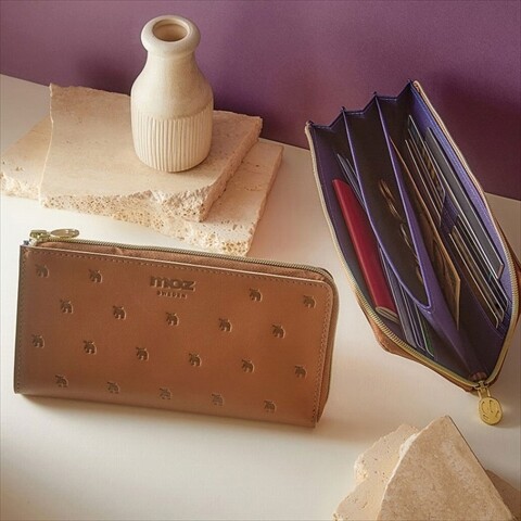 新刊情報】moz 整理上手な牛革長財布BOOK earth brown : ききらら