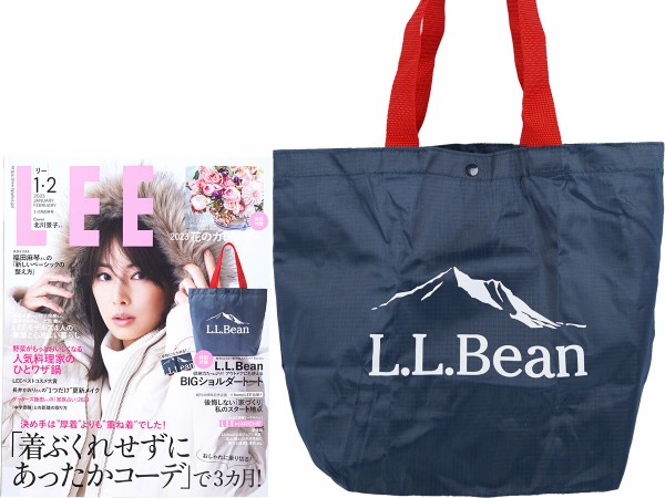 LEE (リー) 2023年 1・2月合併号 《付録》 L.L.Bean 収納力たっぷり！アウトドアにも使える BIGショルダートート : ききらら☆ 雑誌付録レビュー