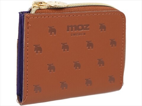 moz 整理上手な牛革コンパクト財布BOOK 全3種 earth brown／sky