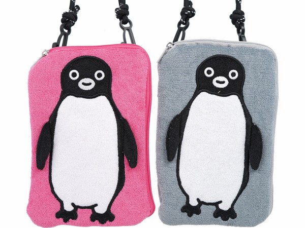 ダークグレーペンギンミニショルダーバッグ 本革使用 ペンギン