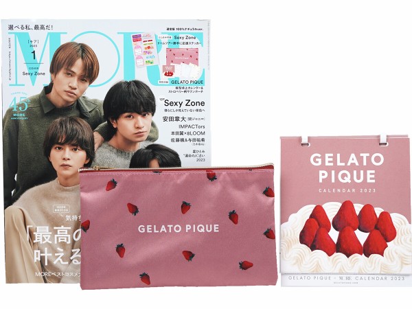 MORE (モア) 2023年 1月号 《付録》 GELATO PIQUE 縦型卓上カレンダー