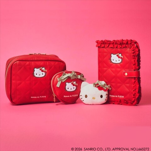 新刊情報】Maison de FLEUR×HELLO KITTY いちごマルチケースBOOK RED