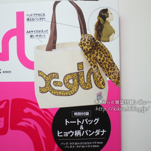 トートバッグ＆ヒョウ柄バンダナ【X-girl 2012 SPRING COMPLETE