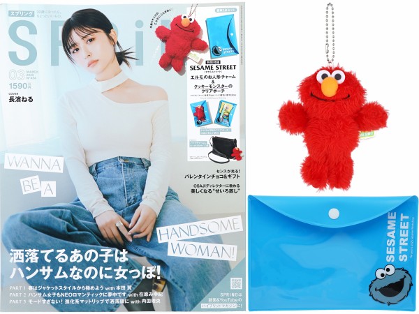 SPRiNG (スプリング) 2025年 3月号 《付録》 SESAME STREET ふわふわ