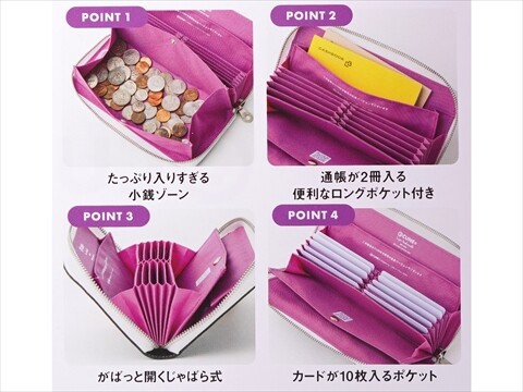 【送料無料キャンペーン】 WALLET LONG CUNE® BOOK ききらら : ロングウォレット 《付録》 絵画
