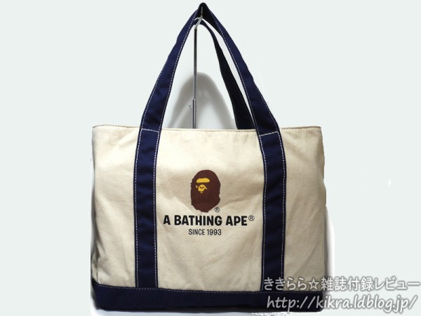 オリジナルキャンバストートバッグ【A BATHING APE(R)2011 WINTER