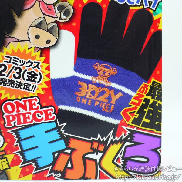 ONE PIECE 手ぶくろ【最強ジャンプ 2012年 02月号】 : ききらら☆雑誌