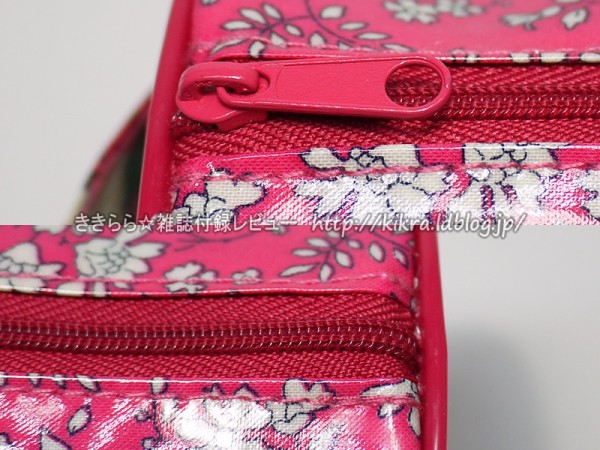 雅姫さん×リバティプリント花柄メガ・ポーチ、ピンクの花のカレンダー