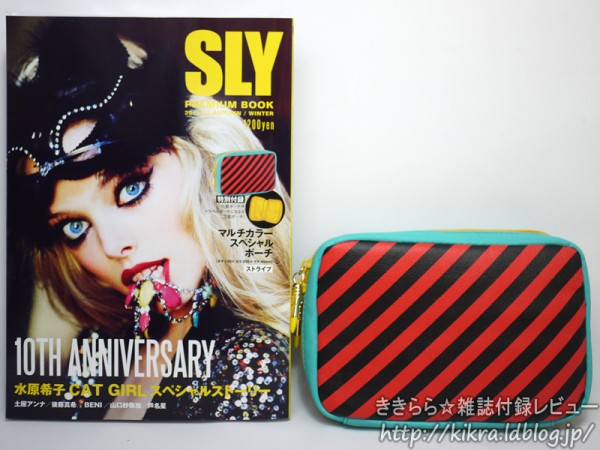 マルチカラースペシャルポーチ（ストライプ）【SLY PREMIUM BOOK