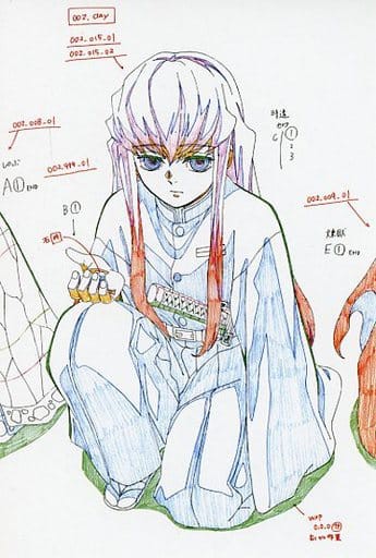 時透無一郎(しゃがみ) 展示原画ポストカード 「鬼滅の刃 キャラクター