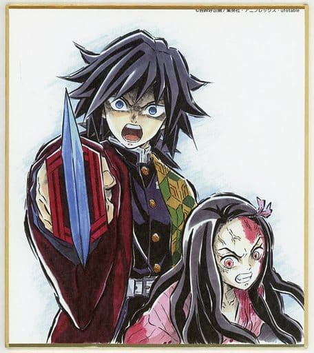 冨岡義勇 竈門禰豆子 梶山庸子描き下ろし 鬼滅の刃 全集中展 作画スタッフ全集中複製ミニ色紙 その弐 鬼滅の刃 グッズ情報 最新予約 新品 中古商品