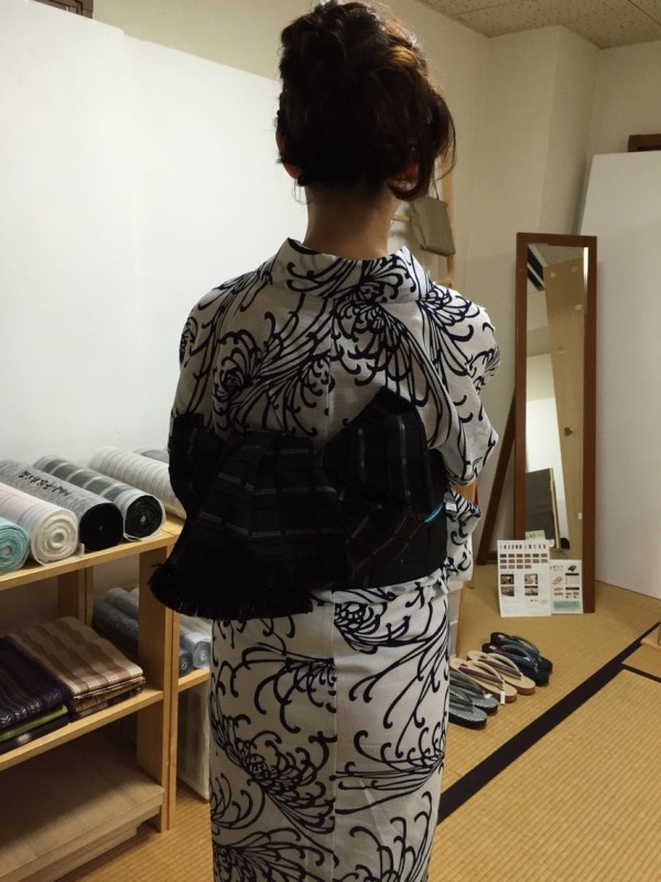 お客様の着姿】竺仙 乱菊綿絽の浴衣 (追記） : きもののここち