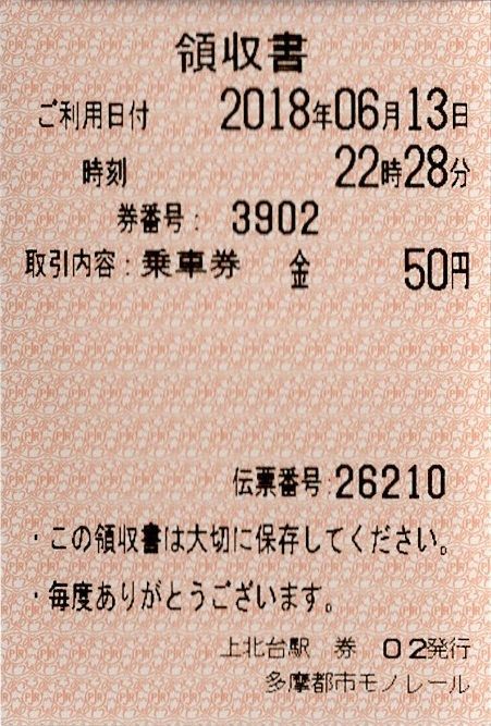 多摩都市モノレール 定期券購入乗車証 きっぷうりば 3代目の新駅舎より