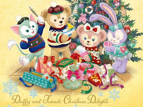 ダッフィーのクリスマス（2018）ストロベリームースケーキ、スーベニア