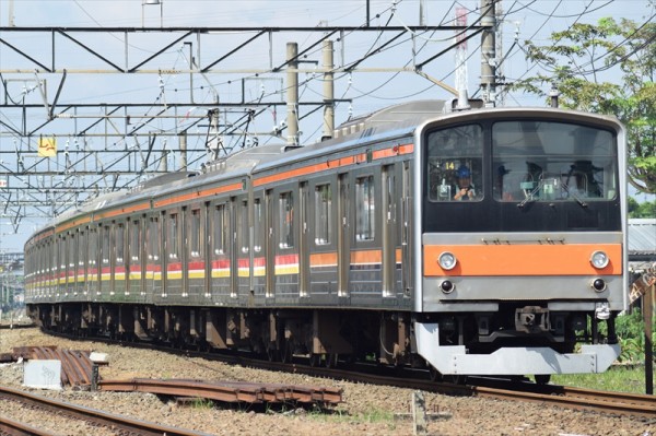 前面オリジナル帯！】205系武蔵野線M34編成社内試運転(5月4日