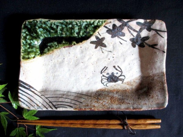 織部蟹文鉢(5個)(佐藤和次 作) 織部蟹文鉢(5個)(佐藤和次 作) 佐藤和次 | 早蕨