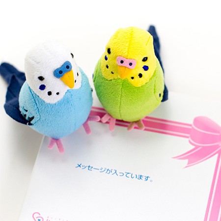 愛らしいインコの新郎と新婦がついた結婚式お祝い電報登場 ウェディングプランナーミュウの日記