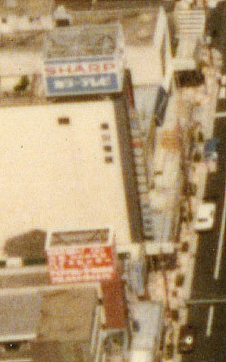 1984年（昭和59年）でんでんタウン航空写真（8）〜喫茶ほとり・三輪旗