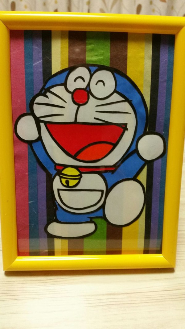 ドラえもんの切り絵盾入り 切り絵作家になるために図案の本 無料の練習用型紙で日々修行中