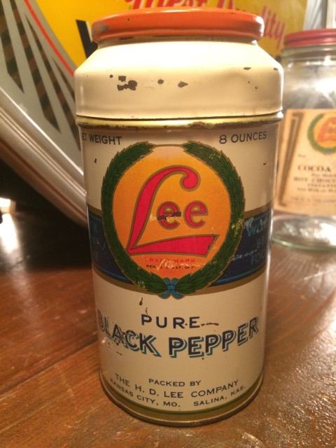 ビンテージ Lee スパイス缶 アンティーク Lee 食品缶 ティン缶 USA