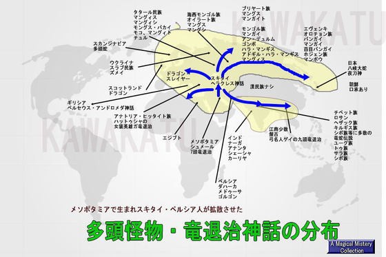 古志のヤマタノオロチ 九頭竜川の継体大王 図説大蛇 ドラゴン オロチ退治伝説渡来ルート 民族学伝承ひろいあげ辞典