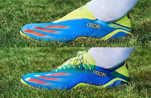 アディダスとX-MENコラボのサッカースパイクが登場「サイクロップス
