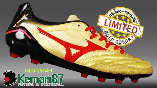 Mizuno サッカーシューズ レッド/ゴールド Football Boots Mizuno Alpha SR4 Japan FG White-Gold-Red - Fútbol