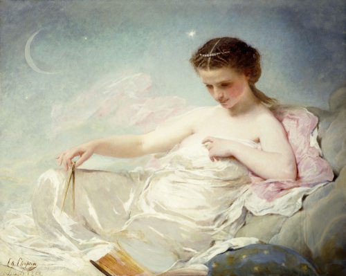 シャルル・シャプラン作複製画「鳥の巣を持つ女」額装C3550A