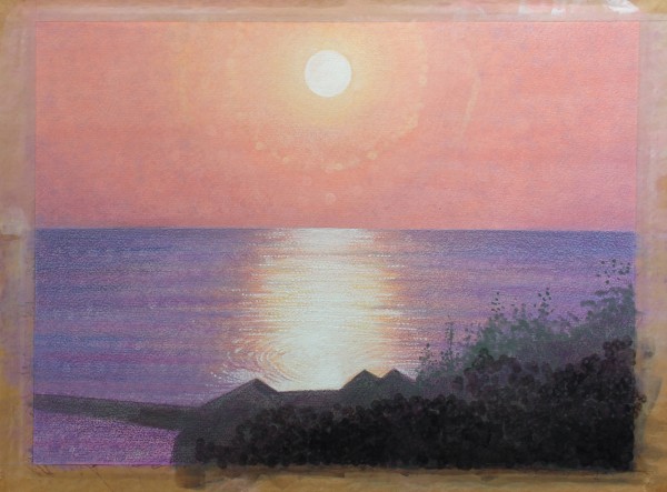 ひとりで描ける水彩画 ８ 点描で描く 日の出 ノラの絵画の時間