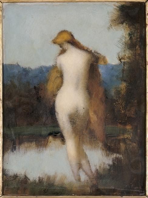 【19世紀巨匠】ジャン＝ジャック・エンネル油彩原画Ｆ８号『水浴の裸婦』【真作】 ジャン＝ジャック・エンネル - Wikipedia